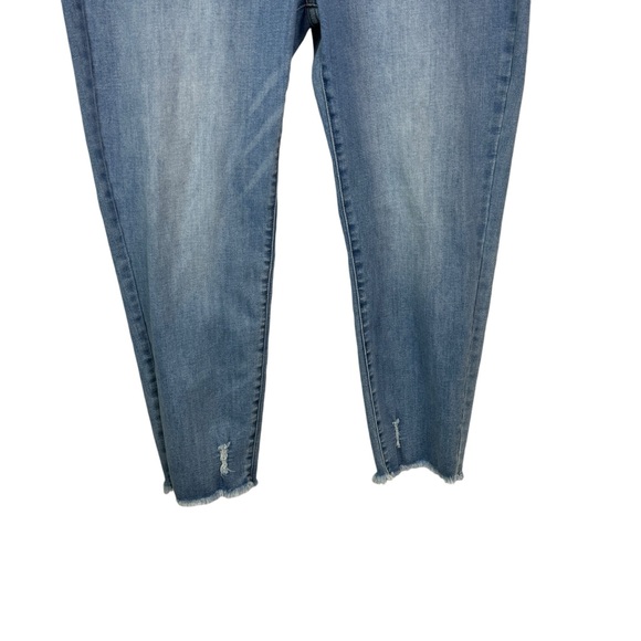 Ceros Women's Size 20 High Rise Coin Pocket Fringed Hem Distressed Denim Jeans - Picture 6 of 12